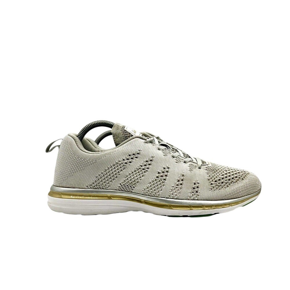 APL TechLoom Pro‎ Womens Running Shoes Beige Gold Knit Sneakers 11